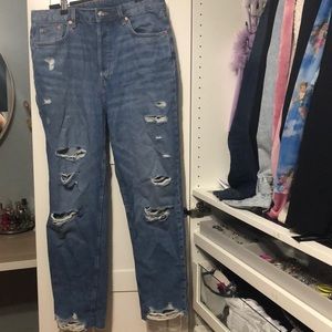 H&M ripped mom jeans